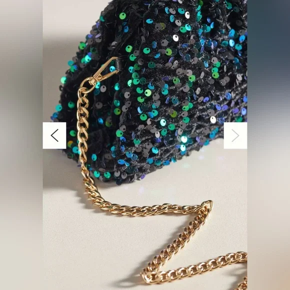 NWT Anthropologie Maeve The Frankie Mini Clutch: Velvet Sequin Edition gift - Picture 4 of 11